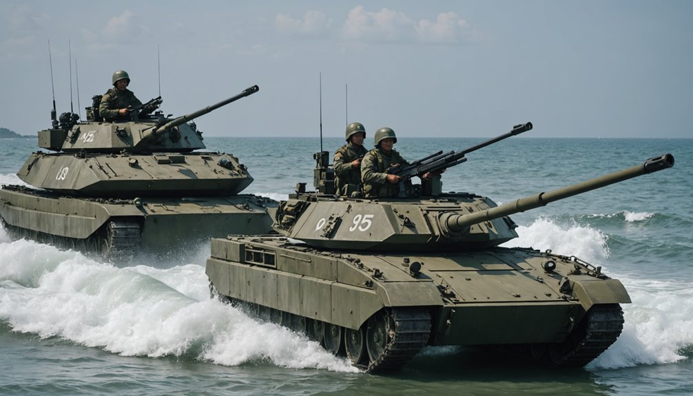 amphibious tank coastal operation