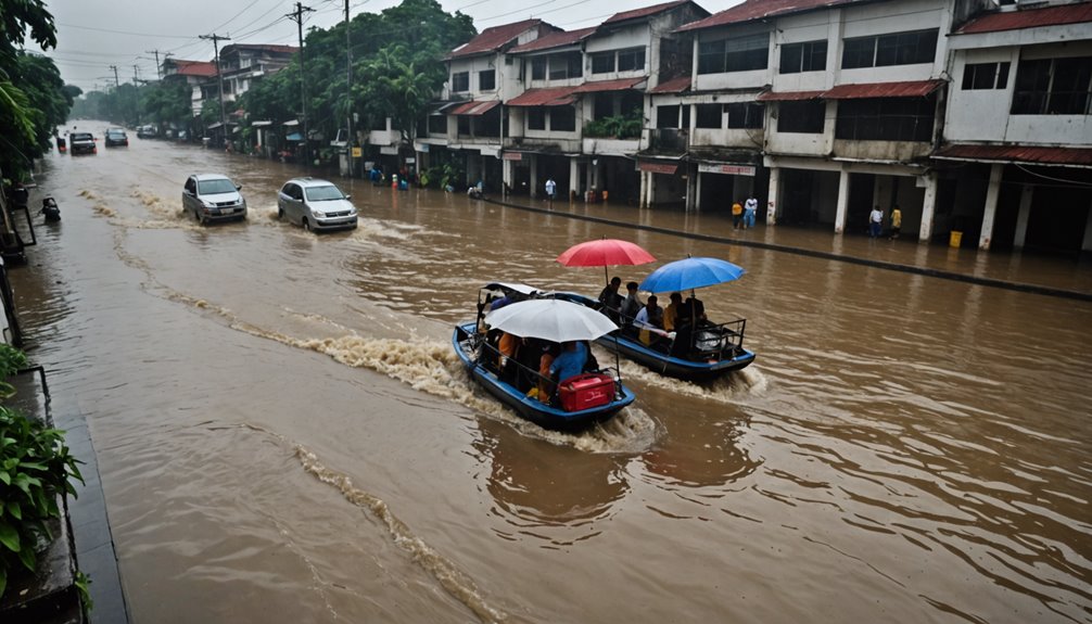 heavy rain causes flooding