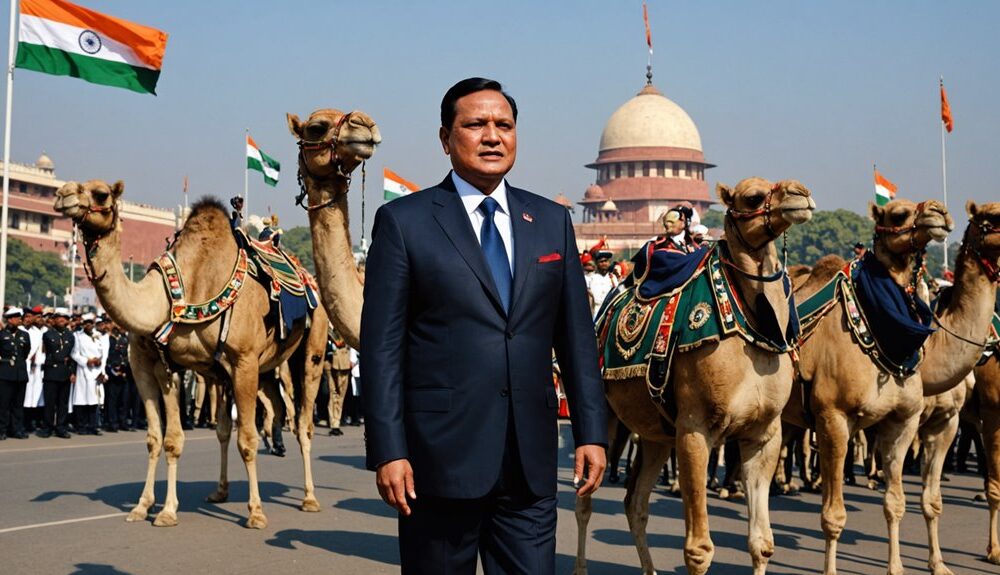 prabowo honored at india parade