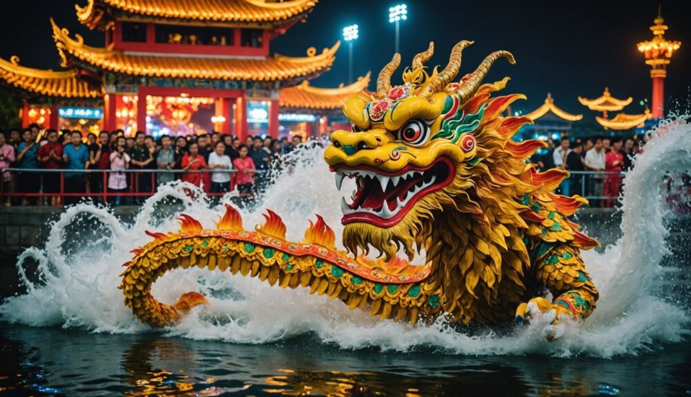 underwater lion dragon dance